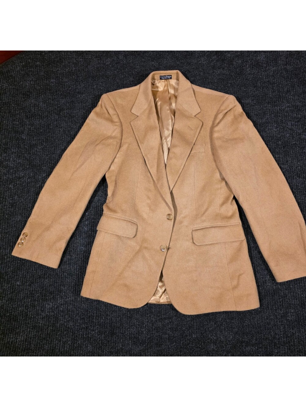 Jeffrey Allan Camel Hair Blend Camel Brown Blazer Jacket Made in Hungary